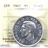 Image 1 : Silver $1 1945 ICCS Certified MS-62. *Bright flashy key Date*