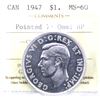 Image 1 : Silver $1 1947 Pointed 7, 4x HP ICCS Certified MS-60
