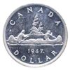 Image 2 : Silver $1 1947 Maple Leaf ICCS Certified MS-62! A flashy example of this scarce variety.