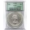 Image 1 : Silver $1 1961 PCGS Certified PL-67. A full white mirror field coin with cameo accents.