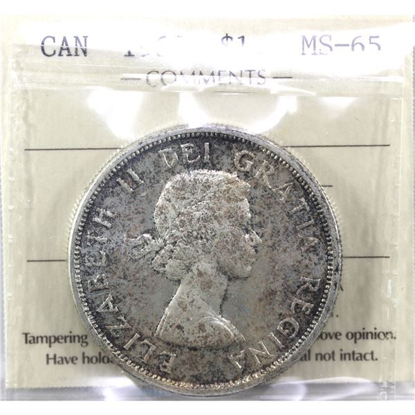 Silver $1 1962 ICCS Certified MS-65.