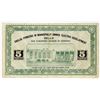 Image 2 : DC-120-1a 1936  Co-Operative Purchasing Relief Scrip Town of Orillia, 5-cents. S/N: A4160B. Note is 