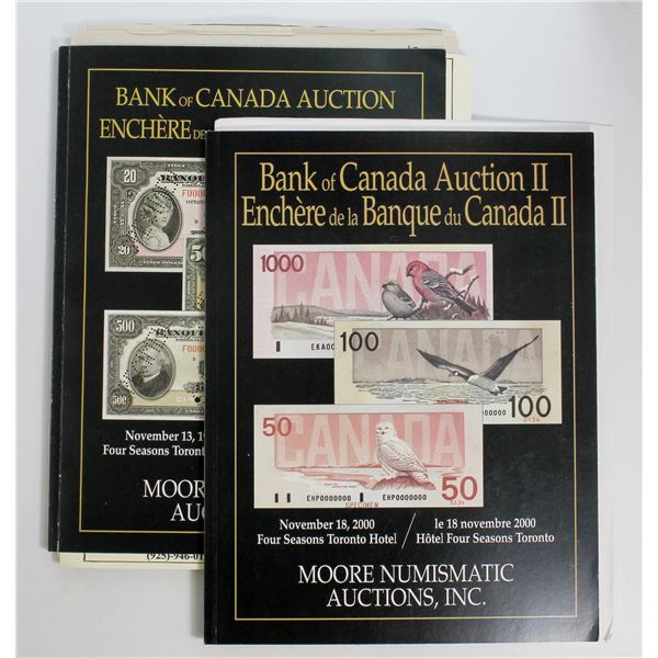 1999 Bank of Canada Auction Catalogues,  Vol I & II  , ..