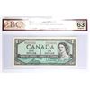 Image 1 : BC-37c 1954 Bank of Canada Modified  Solid Digit Radar/Binary $1, Bouey-Rasminsky S/N: P/F1111111. B