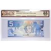 Image 1 : BC-62b-E18-i 2002 Bank of Canada $5 'Misplaced Serial Number Error' Jenkins-Dodge S/N: HNV3164777. B