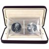 Image 1 : Pair of 1973 Montreal Olympics $10 Sterling Silver Coins Including the Map Mule with 1974 Date. Scar