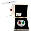 Image 1 : 2014 $250 Maple Leaf Forever 1 Kilo Fine Silver Coin in Deluxe Display Case. COA #077 out of only 60