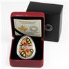Image 1 : 2017 $20 Traditional Pysanka Egg Shaped 1oz Fine Silver Coloured Coin. Mintage of only 5000! (TAX Ex
