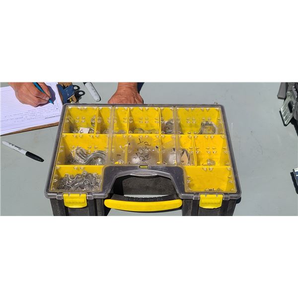 CASE WITH ASSORTED METAL WIRE WALL FASTNERS 1/2" -2"