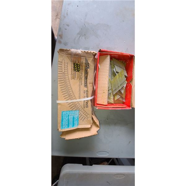 PARTIAL CASES OF QUICK DRIVE DECK SCREWS AND 3" AIR NAILS