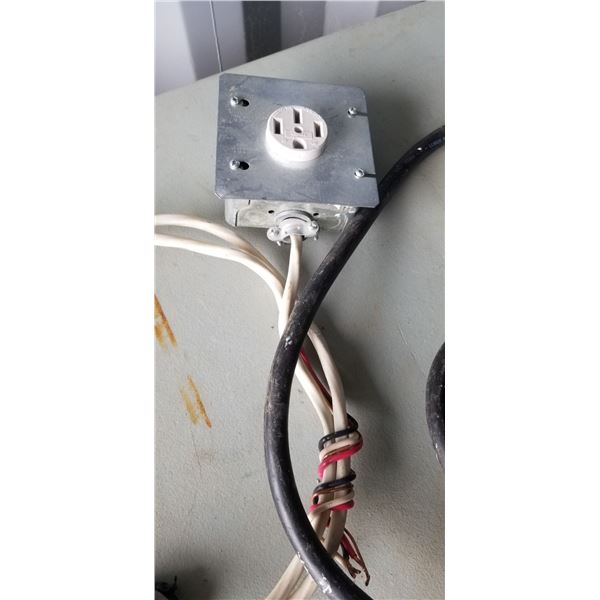 ONE STOVE PLUG WITH WIRE, ONE 30AMP EXTENSION CORD