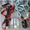 Image 1 : BUCKET WITH SAFETY HARNESS, ROPE AND THREE ROF ANCHOR BRACKETS