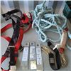 Image 2 : BUCKET WITH SAFETY HARNESS, ROPE AND THREE ROF ANCHOR BRACKETS