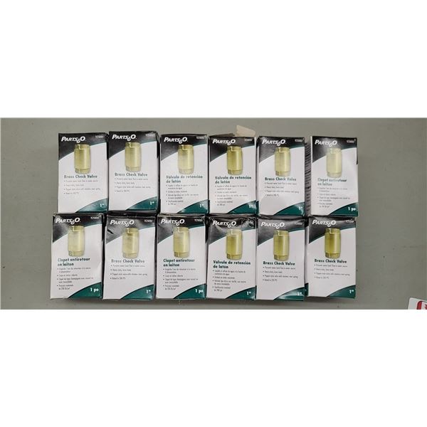 1" BRASS CHECK VALVES QTY 12 RETAIL VALUE $125