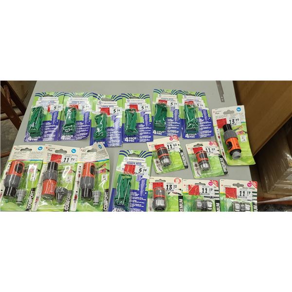 MISC MALE AND FEMALE HOSE CONNECTORS AND SOAKER GROUND HOSE ANCHORS