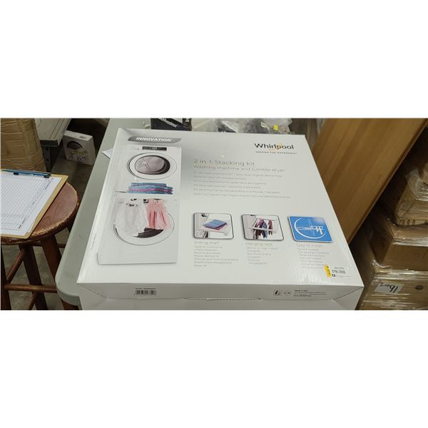 WHIRLPOOL 2 IN 1 STACKING KIT WASHING MACHINE AND TUMBLE DRYER QTY X 2