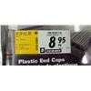 Image 4 : PLASTIC END CAPS GREY 1 X 5 5/10" X 1 3/16" 20 PACK QTY X 12