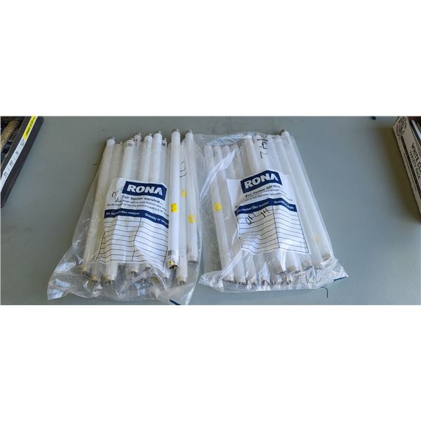 ASSORTED SYLVIA 15W DAYLIGHT TUBE BULBS QTY 15 RT VALUE $275