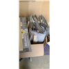 Image 6 : BOX OF NEW BBQ SKEWERS, FISH GRILLS, BOX OF WOODEN END CAPS, ROUND MOLDING