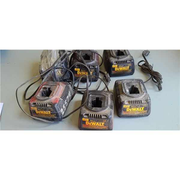 DEWALT BATTERY CHARGERS QTY X 6