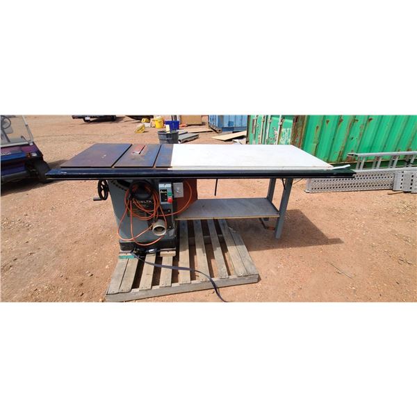 DELTA UNISAW 10 INCH TILTING ARBOR SAW COMES WITH 60 INCH TABLE 220V/1PH  CATALOG # 34-457