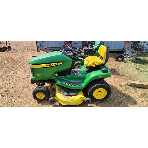 JOHN DEERE MODEL X324 RIDE ON LAWN MOWER