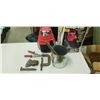 Image 1 : MINI SHOP-VAC, ANTIQUE AXE HEAD, ASSORTED STAKES, C-CLAMP