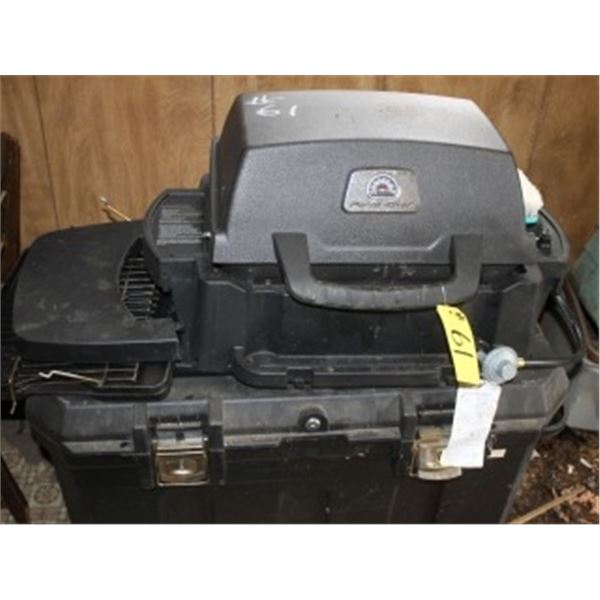 PORTABLE CHIEF BBQ C/W BLACK STORAGE BOX