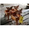 Image 1 : 3 WOODEN DEER PLANTERS