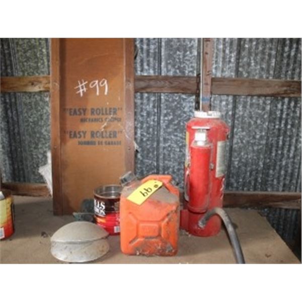 CREEPER, NAILS, JERRY CAN, HUB CAPS, EXTINGUISHER