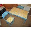 Image 1 : KIDS FOLDING TABLE & 2 FOLDING CHAIRS (VINTAGE)