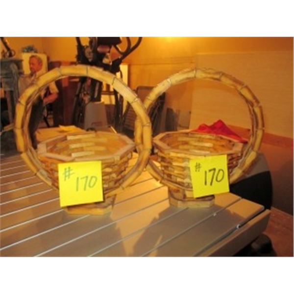 HOMEMADE WOOD SMALL BASKETS (2)