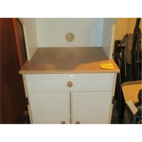 WHITE MICROWAVE CART