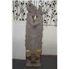 Image 1 : JAVANESE "LOVERS" SCULPTURE (40" H) W/PEDESTAL (13 1/2" X 13 1/2" X 16")