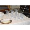 Image 2 : BLUE FOSTORIA PLATES, STEMWARE & CANDLE STICK HOLDERS (52 PCS)