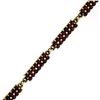 Image 2 : Antique Gilded Silver 6.30 ctw Old Round Cut Bohemian Garnet 8" Tennis Bracelet