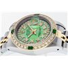 Image 5 : Rolex Ladies 26 Green String Diamond & Emerald Datejust Oyster Perpetual