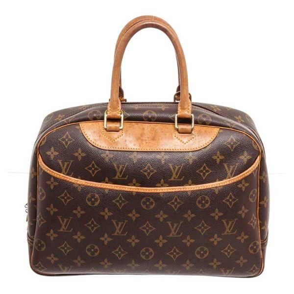 Louis Vuitton Brown Monogram Deauville Satchel Bag