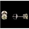Image 2 : 14KT White Gold 0.98 ctw Diamond Solitaire Earrings