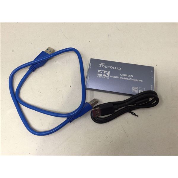 NEW Foscomax  4K Ultra HD  USB3.0 and HDMI video capture Cables