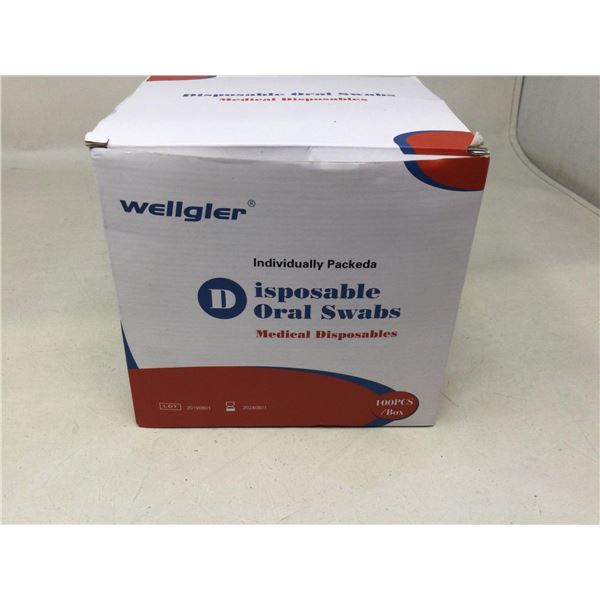 Wellglers Individually Packaged Disposable Oral Swabs (100pc)