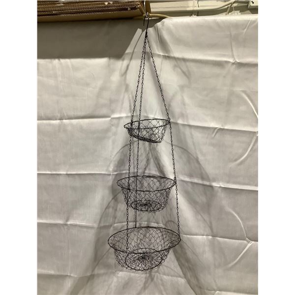 Black Chain Hanging Fruit Basket