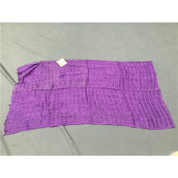 Purple Single Hand Woven Weave Scarf