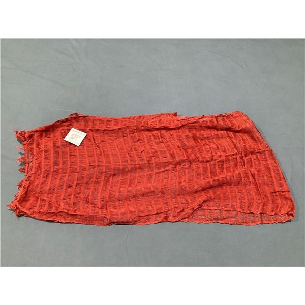 Orange Single Hand Woven Weave Scarf