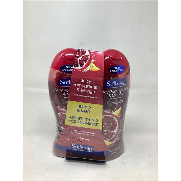 SoftSoap Juicy Pomegranate & Mango Moisturizing Body Wash (2 x 592mL)