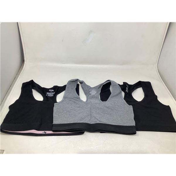 Danish Endurance Organic Bralette, Black/Grey 3 Pack (M)