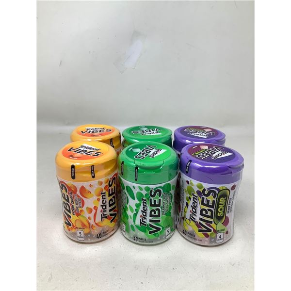 Trident Vibes Gum Lot of 6 x 40pce tubs