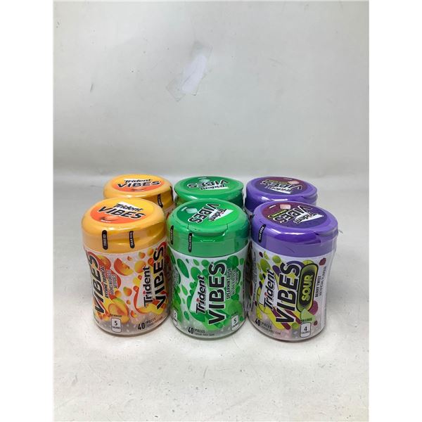 Trident Vibes Gum Lot of 6 x 40pce tubs