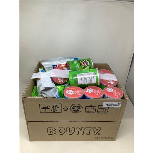 Chips Galore-case lot of pringles and assosted chips