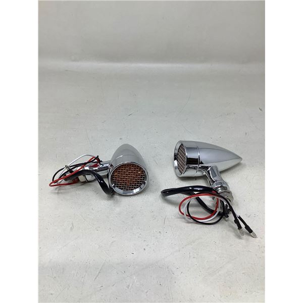 Set of Chrome LED vintage style lights